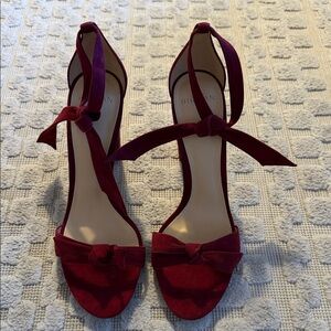 Alexandre Birman Red Heels with Bow Accent